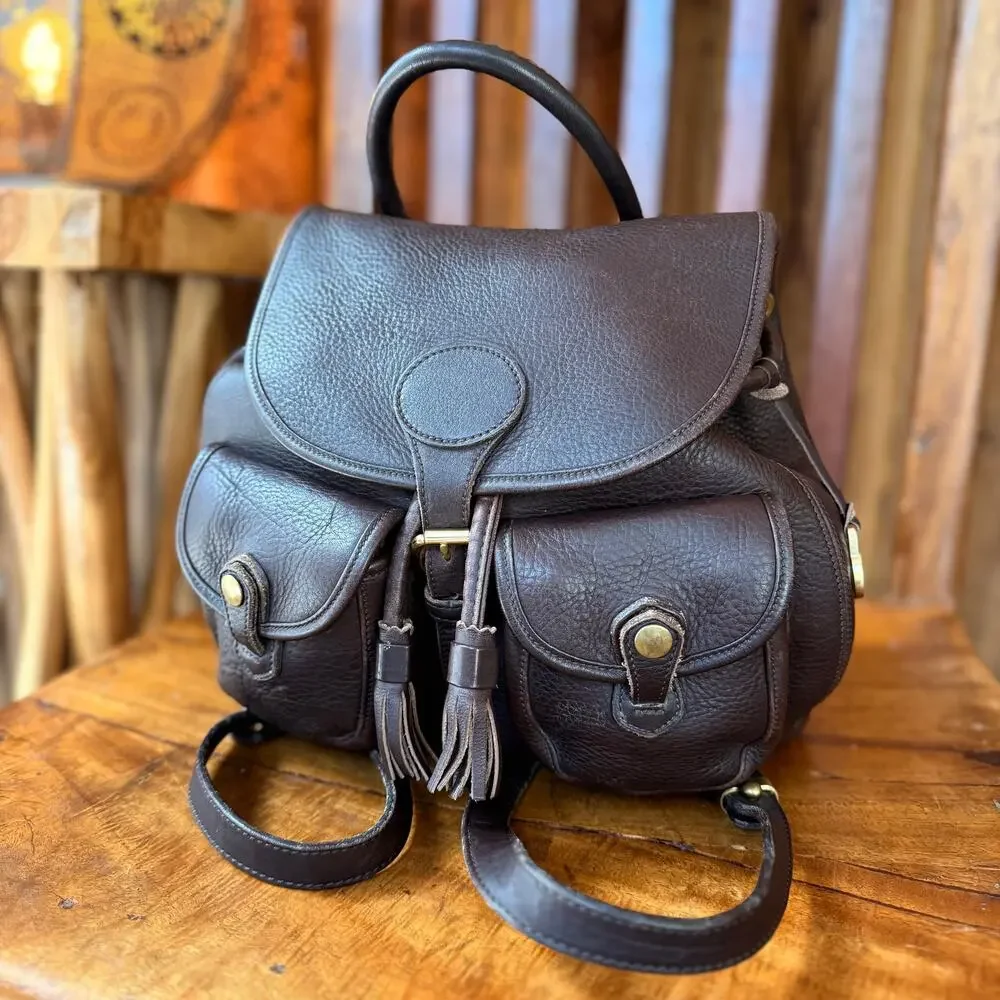 Vintage Dooney & Bourke Backpack Leather Backpack Chocolate Brown